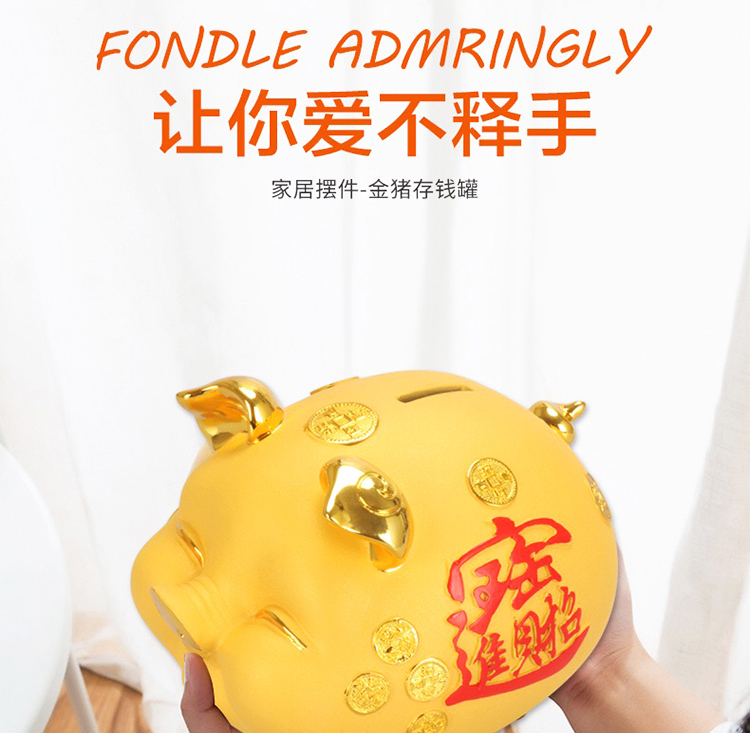 Adult Mystery Money Box Piggy Bank Gold Safe Money Box Bank Saving Piggy Bank Euro Coin Spaarpot Home Furnishings Saving Money