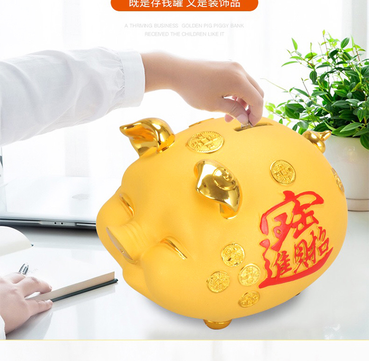 Adult Mystery Money Box Piggy Bank Gold Safe Money Box Bank Saving Piggy Bank Euro Coin Spaarpot Home Furnishings Saving Money