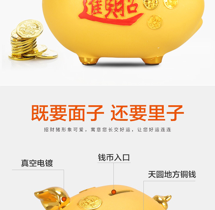 Adult Mystery Money Box Piggy Bank Gold Safe Money Box Bank Saving Piggy Bank Euro Coin Spaarpot Home Furnishings Saving Money
