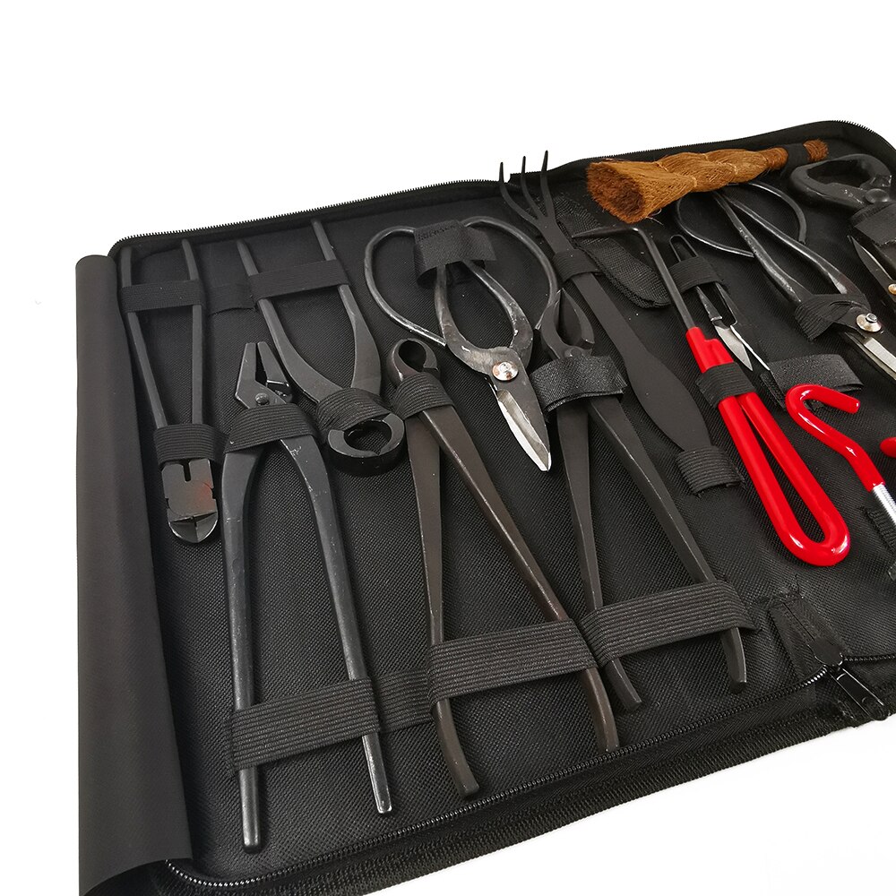 14Pcs Bonsai Tool Set Carbon Steel Extensive Cutter Scissors Kit With Nylon Case For Garden Pruning Tools 14Pcs Bonsai Tool Set Carbon Steel Extensive Cutter Scissors Kit With Nylon Case For Garden Pruning Tools