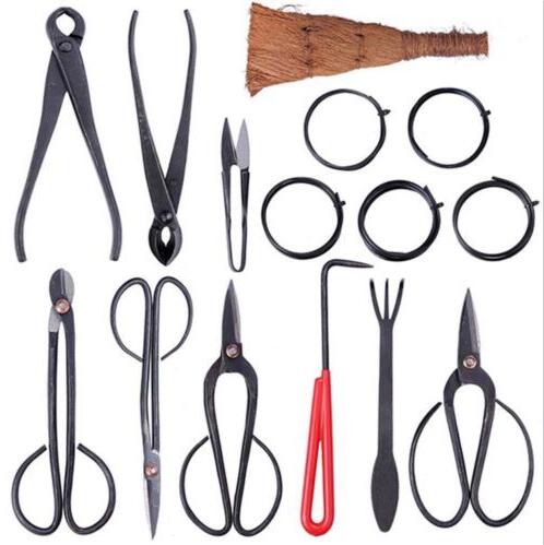 Brand new bonsai tools set multi-function bonsai kit 10-piece set Carbon Steel Shear Set and Tool Kit /Roll Wires Brand new bonsai tools set multi-function bonsai kit 10-piece set Carbon Steel Shear Set and Tool Kit /Roll Wires