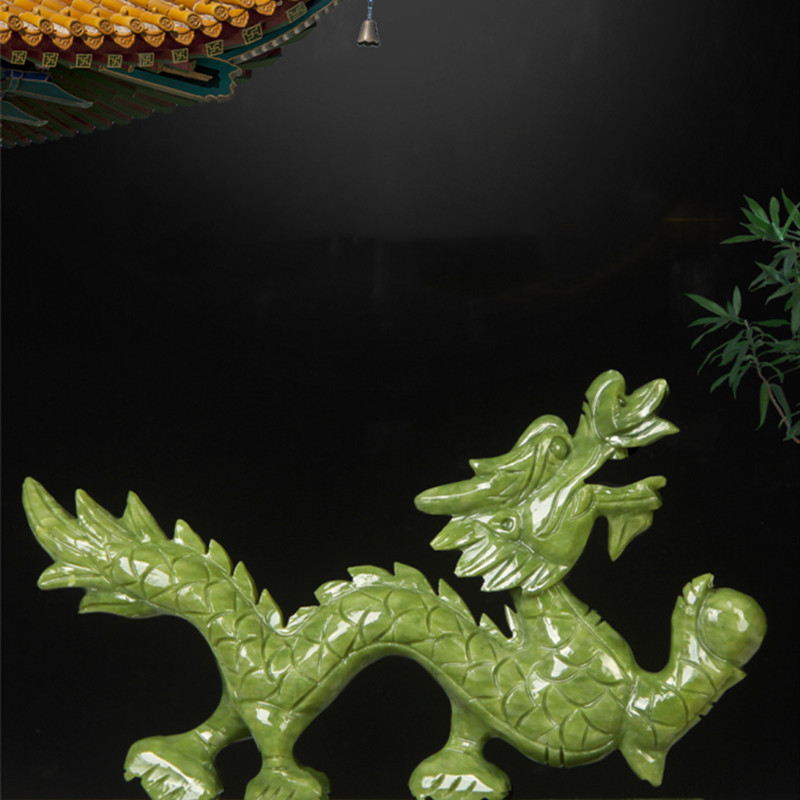 Chinese Zodiac Dragon Natural Jade Ornaments High-end Crafts Home Living Room Desktop Feng Shui Decorations Countertop Decor