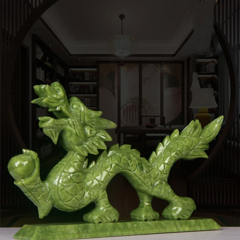 Chinese Zodiac Dragon Natural Jade Ornaments High-end Crafts Home Living Room Desktop Feng Shui Decorations Countertop Decor Chinese Zodiac Dragon Natural Jade Ornaments High-end Crafts Home Living Room Desktop Feng Shui Decorations Countertop Decor