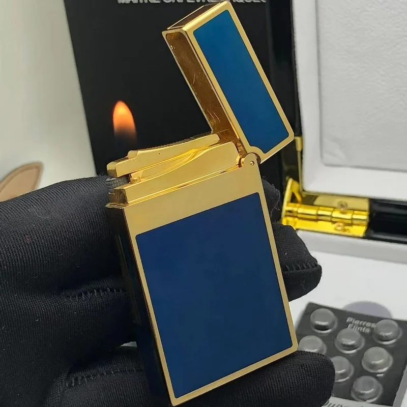 Vintage Bright Sound Gas Lighter Brass Shell Grinding Wheel Ignition Inflatable Lighter Cigarette Accessories for Men Gift Box Vintage Bright Sound Gas Lighter Brass Shell Grinding Wheel Ignition Inflatable Lighter Cigarette Accessories for Men Gift Box