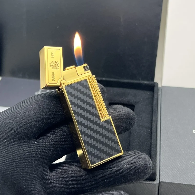 Classic Lattice Gas Lighter Grinding Wheel Ignition Portable Outdoor Reflatable Lighter Smoking Accessories Men’s Memorial Gift Classic Lattice Gas Lighter Grinding Wheel Ignition Portable Outdoor Reflatable Lighter Smoking Accessories Men's Memorial Gift