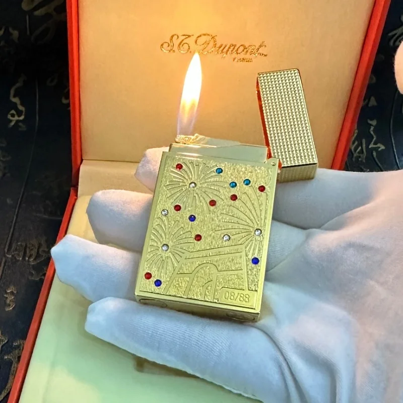 Personalized Creative Brass Gas Lighter Bright Sound Grinding Wheel Ignition Butane Refillable Cigarette Accessories for Smoker Personalized Creative Brass Gas Lighter Bright Sound Grinding Wheel Ignition Butane Refillable Cigarette Accessories for Smoker