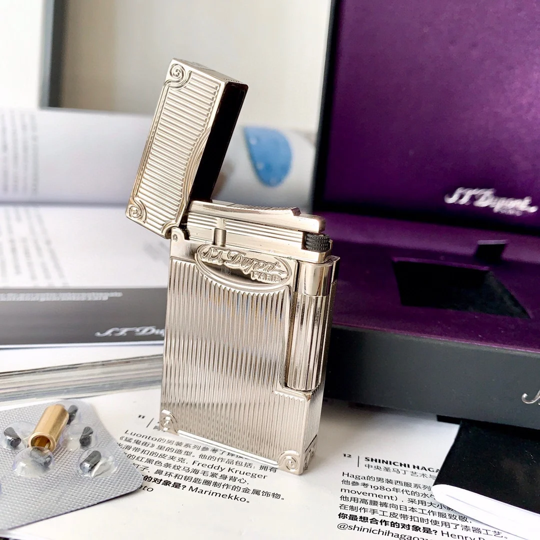 JT.Dunant Brass Butane Gas Lighter Bright Sound Grinding Wheel Ignition Inflatable Lighter Men’s Gift Cigarette Accessories JT.Dunant Brass Butane Gas Lighter Bright Sound Grinding Wheel Ignition Inflatable Lighter Men's Gift Cigarette Accessories