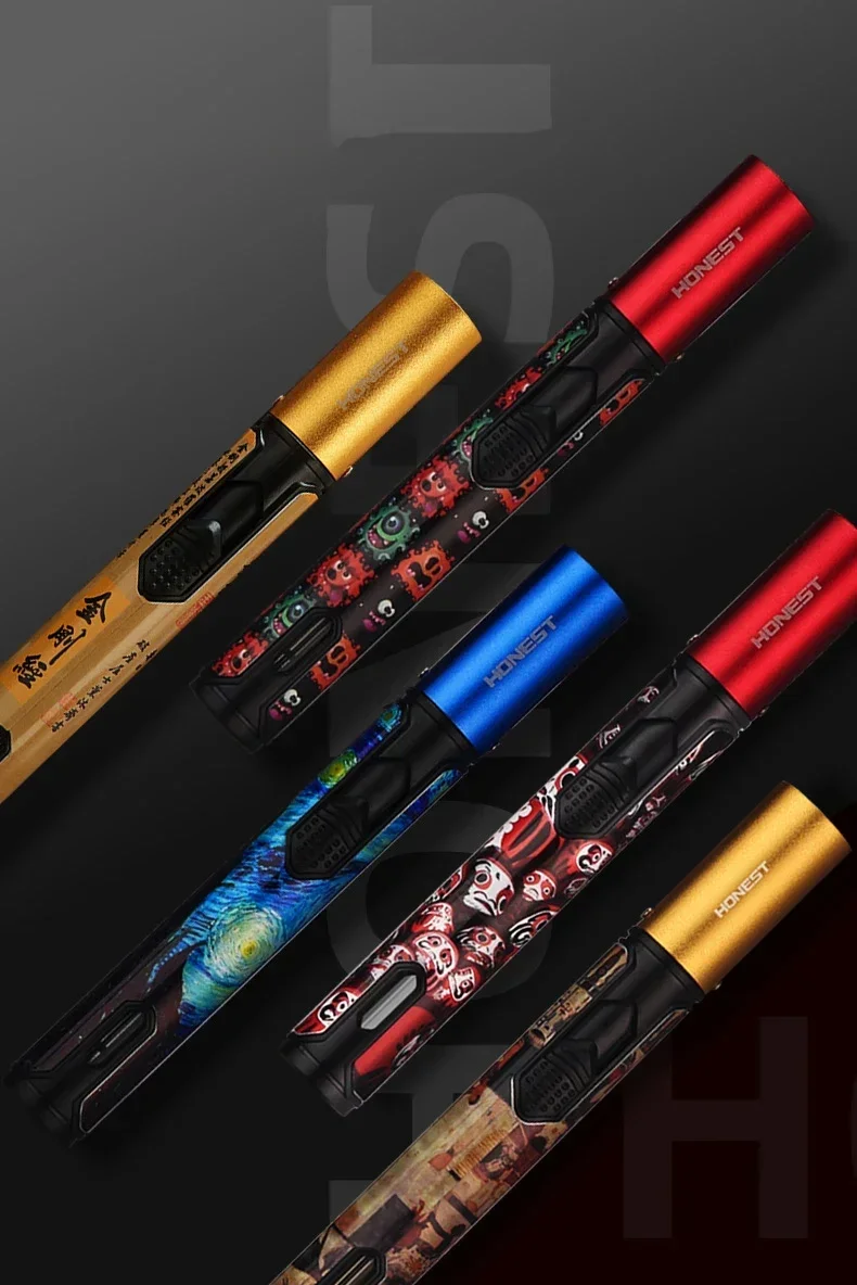 HONEST Metal Torch Gas Lighter Outdoor Blue Flame Windproof Lighter Cigar Butane Spray Gun Portable Jet Lighter HONEST Metal Torch Gas Lighter Outdoor Blue Flame Windproof Lighter Cigar Butane Spray Gun Portable Jet Lighter