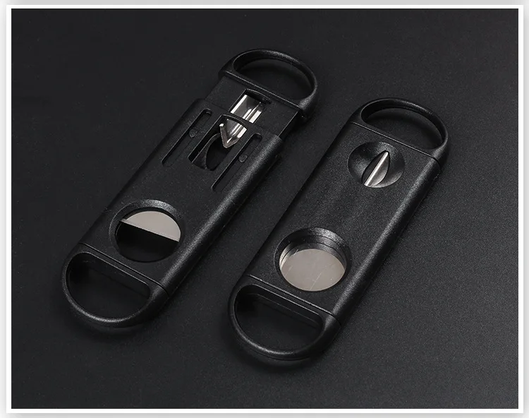 DEJAYA Cigar Cutter ABS Case Stainless Steel V Shape Sharp Blade Cigarro Knife Hole Opener Smoke Cigarrera Accessories Dual Use DEJAYA Cigar Cutter ABS Case Stainless Steel V Shape Sharp Blade Cigarro Knife Hole Opener Smoke Cigarrera Accessories Dual Use