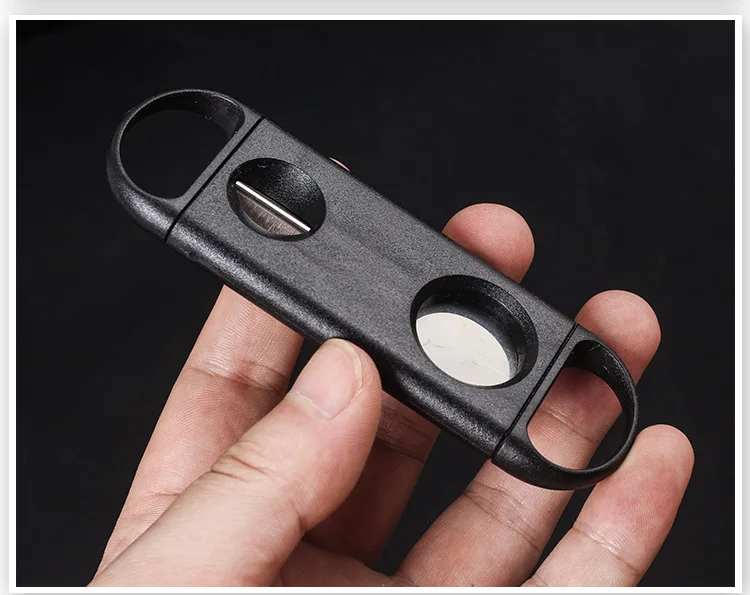 DEJAYA Cigar Cutter ABS Case Stainless Steel V Shape Sharp Blade Cigarro Knife Hole Opener Smoke Cigarrera Accessories Dual Use DEJAYA Cigar Cutter ABS Case Stainless Steel V Shape Sharp Blade Cigarro Knife Hole Opener Smoke Cigarrera Accessories Dual Use