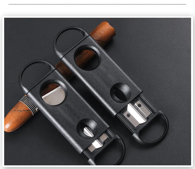 DEJAYA Cigar Cutter ABS Case Stainless Steel V Shape Sharp Blade Cigarro Knife Hole Opener Smoke Cigarrera Accessories Dual Use DEJAYA Cigar Cutter ABS Case Stainless Steel V Shape Sharp Blade Cigarro Knife Hole Opener Smoke Cigarrera Accessories Dual Use