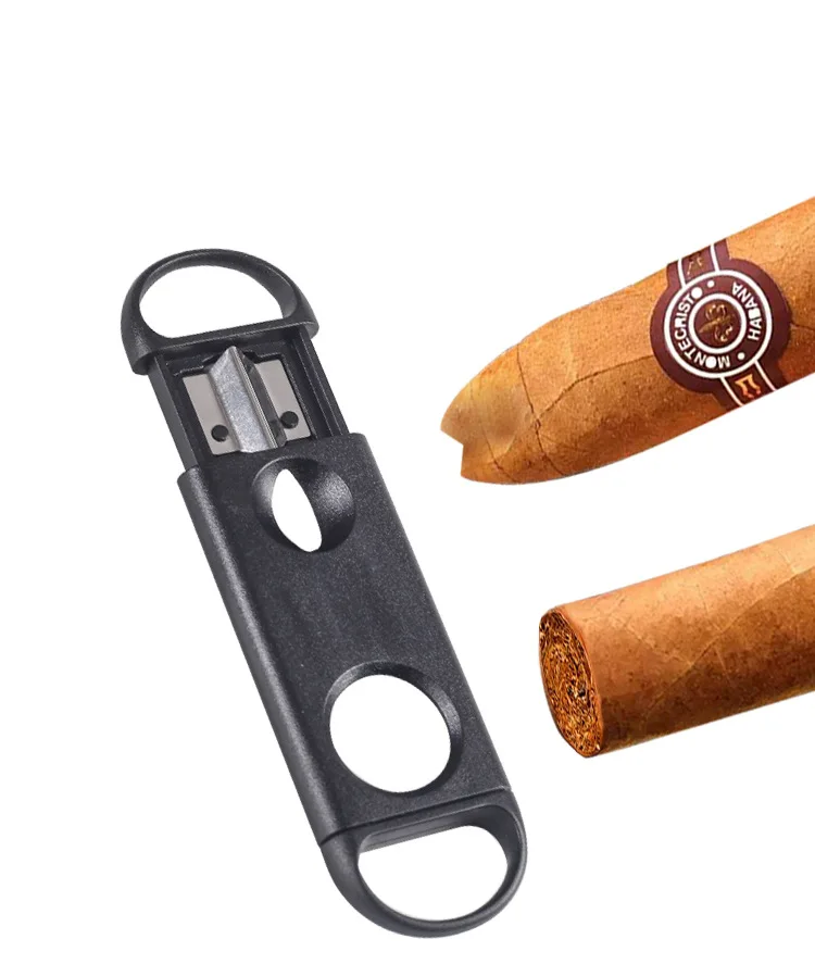 DEJAYA Cigar Cutter ABS Case Stainless Steel V Shape Sharp Blade Cigarro Knife Hole Opener Smoke Cigarrera Accessories Dual Use DEJAYA Cigar Cutter ABS Case Stainless Steel V Shape Sharp Blade Cigarro Knife Hole Opener Smoke Cigarrera Accessories Dual Use