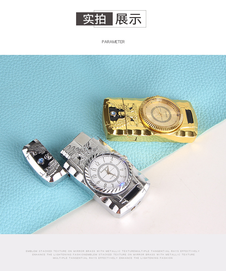 Creative Seven Colored lights Jet Turbo torch Blue flame gas watch Cigar lighter Windproof metal press ignition fashion men gift Creative Seven Colored lights Jet Turbo torch Blue flame gas watch Cigar lighter Windproof metal press ignition fashion men gift