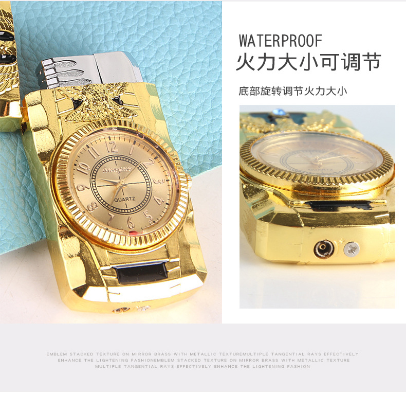 Creative Seven Colored lights Jet Turbo torch Blue flame gas watch Cigar lighter Windproof metal press ignition fashion men gift Creative Seven Colored lights Jet Turbo torch Blue flame gas watch Cigar lighter Windproof metal press ignition fashion men gift