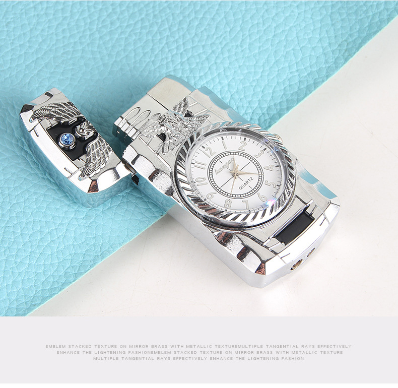 Creative Seven Colored lights Jet Turbo torch Blue flame gas watch Cigar lighter Windproof metal press ignition fashion men gift Creative Seven Colored lights Jet Turbo torch Blue flame gas watch Cigar lighter Windproof metal press ignition fashion men gift