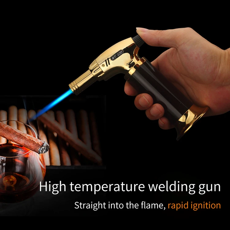 High Quality Torch Lighter for Cigar Kitchen Culinary Gas Refillable BBQ Torch Lighter Stylish and Windproof Jet Flame High Quality Torch Lighter for Cigar Kitchen Culinary Gas Refillable BBQ Torch Lighter Stylish and Windproof Jet Flame