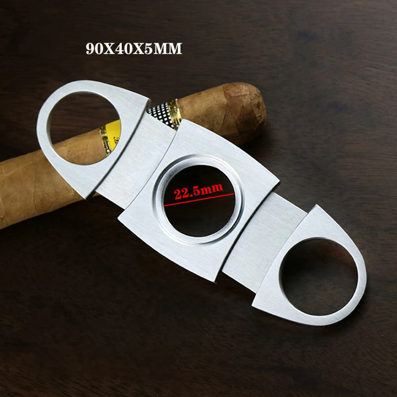 Stainless Steel Cigar Cutter Metal Classic Cutter Guillotine Cigar Scissors Gift Puncher Cutting Knife Cigar Accessory Stainless Steel Cigar Cutter Metal Classic Cutter Guillotine Cigar Scissors Gift Puncher Cutting Knife Cigar Accessory