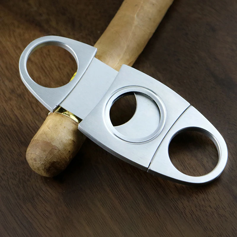 Stainless Steel Cigar Cutter Metal Classic Cutter Guillotine Cigar Scissors Gift Puncher Cutting Knife Cigar Accessory Stainless Steel Cigar Cutter Metal Classic Cutter Guillotine Cigar Scissors Gift Puncher Cutting Knife Cigar Accessory