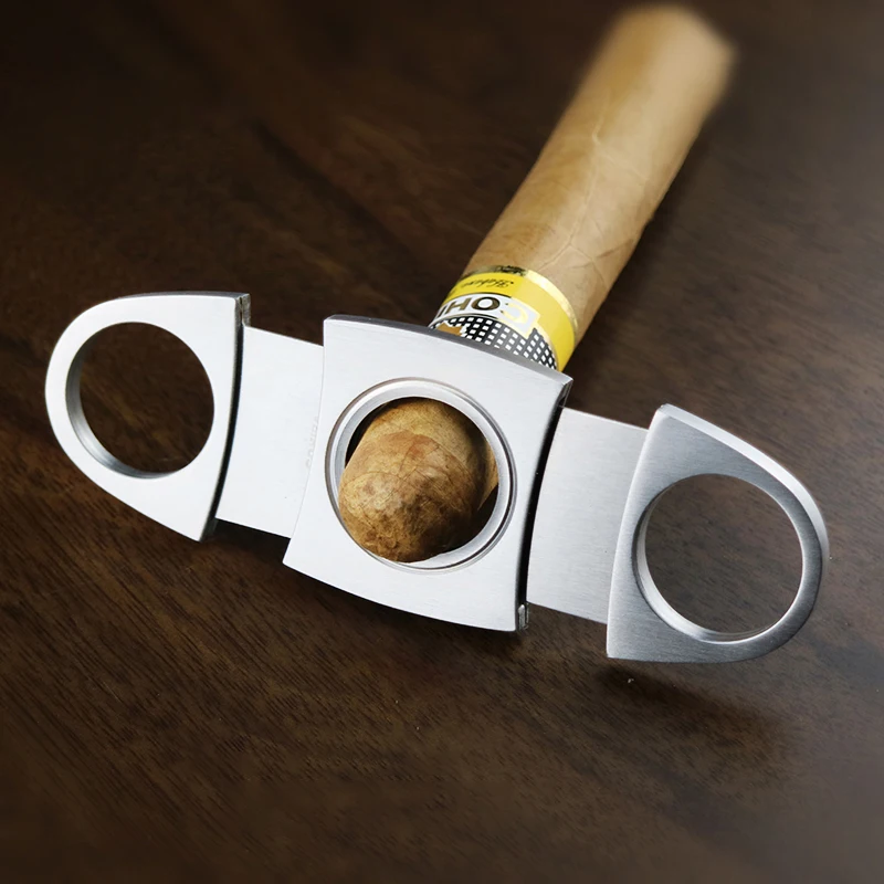 Stainless Steel Cigar Cutter Metal Classic Cutter Guillotine Cigar Scissors Gift Puncher Cutting Knife Cigar Accessory Stainless Steel Cigar Cutter Metal Classic Cutter Guillotine Cigar Scissors Gift Puncher Cutting Knife Cigar Accessory
