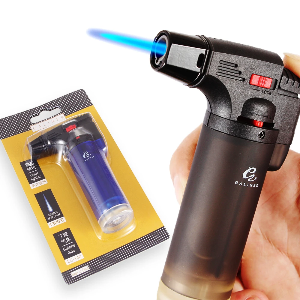 GALINER Torch Lighter Butane Gas Cigar Lighter Spray Gun Smoking Tobacco Accessories 1PC Random Color GALINER Torch Lighter Butane Gas Cigar Lighter Spray Gun Smoking Tobacco Accessories 1PC Random Color