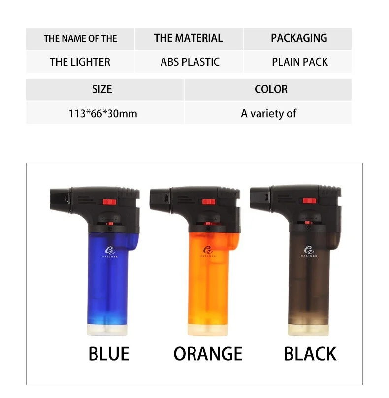 GALINER Torch Lighter Butane Gas Cigar Lighter Spray Gun Smoking Tobacco Accessories 1PC Random Color GALINER Torch Lighter Butane Gas Cigar Lighter Spray Gun Smoking Tobacco Accessories 1PC Random Color
