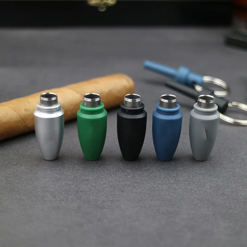 Cigar Punch Cutter With Key Ring Portable Cigar Accessories Pull Hole Cool Cigar Punch Rubber Clip Metal Gadget Mini Puncher Cigar Punch Cutter With Key Ring Portable Cigar Accessories Pull Hole Cool Cigar Punch Rubber Clip Metal Gadget Mini Puncher