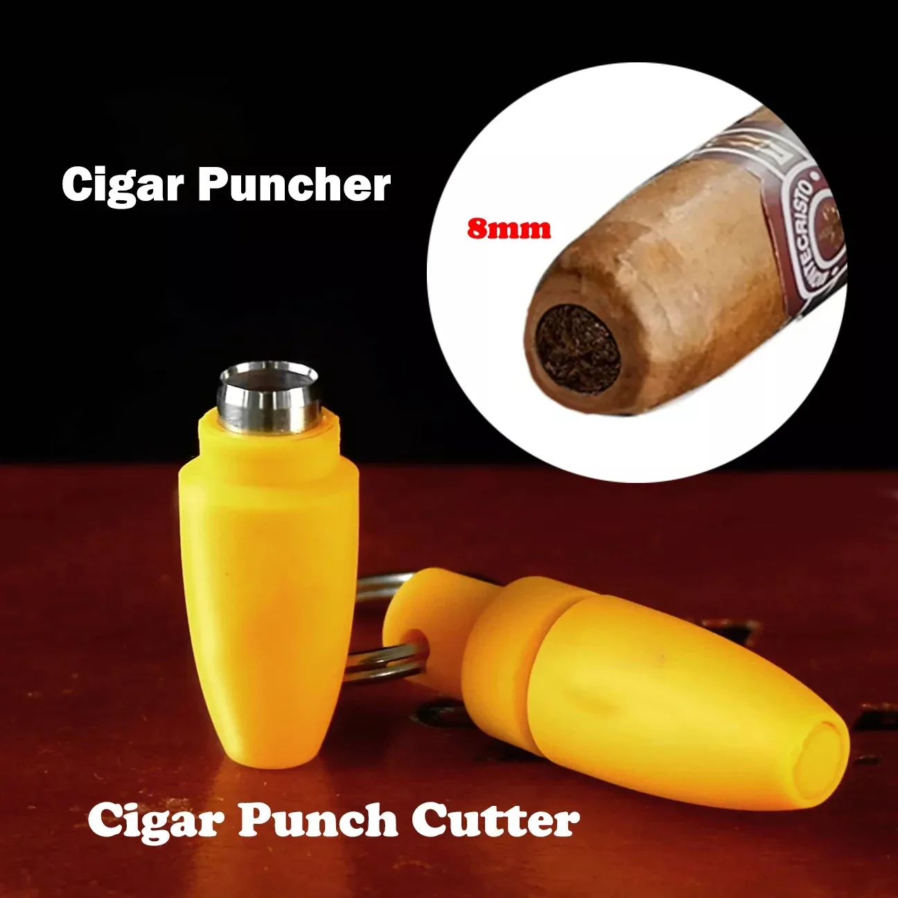 Cigar Punch Cutter With Key Ring Portable Cigar Accessories Pull Hole Cool Cigar Punch Rubber Clip Metal Gadget Mini Puncher Cigar Punch Cutter With Key Ring Portable Cigar Accessories Pull Hole Cool Cigar Punch Rubber Clip Metal Gadget Mini Puncher
