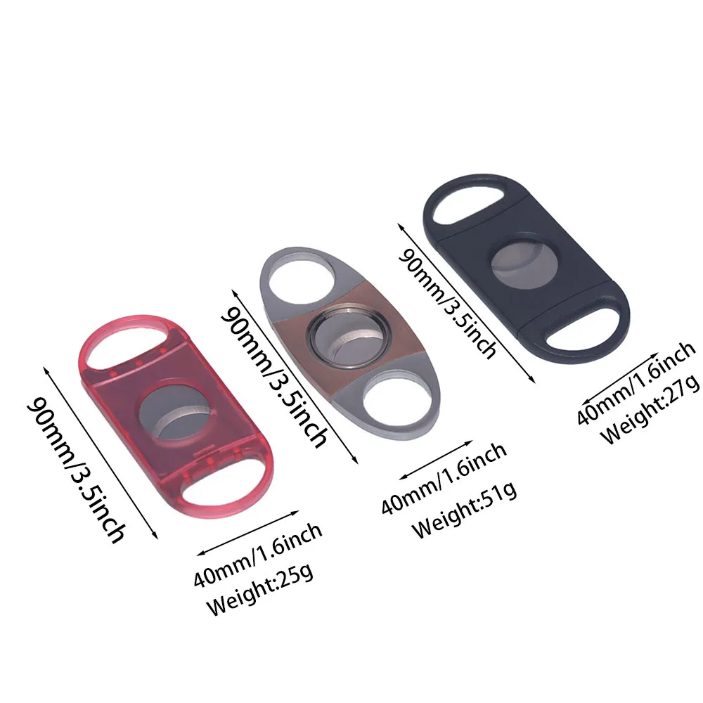 Cigar smoking set manual shredder, portable cigar scissors cigar cutter, double-edge cutting, plastic shell full metal drawing p Cigar smoking set manual shredder, portable cigar scissors cigar cutter, double-edge cutting, plastic shell full metal drawing p