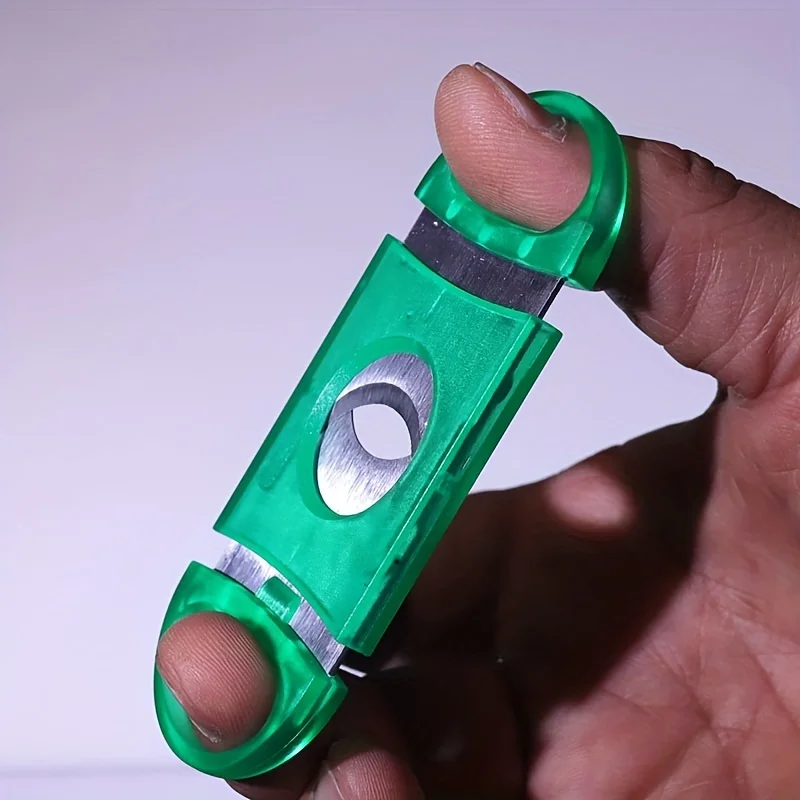 Cigar smoking set manual shredder, portable cigar scissors cigar cutter, double-edge cutting, plastic shell full metal drawing p Cigar smoking set manual shredder, portable cigar scissors cigar cutter, double-edge cutting, plastic shell full metal drawing p