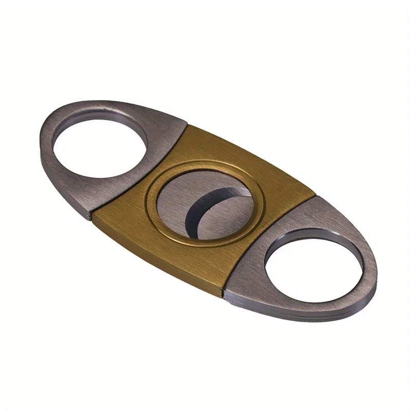 Cigar smoking set manual shredder, portable cigar scissors cigar cutter, double-edge cutting, plastic shell full metal drawing p Cigar smoking set manual shredder, portable cigar scissors cigar cutter, double-edge cutting, plastic shell full metal drawing p