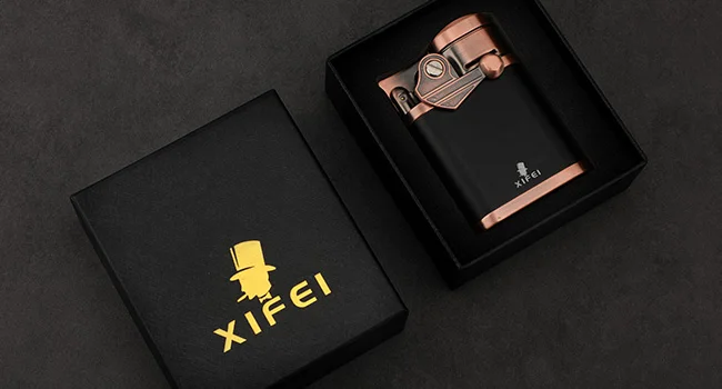 XIFEI Cigar Lighter 4 Jet Flame Torch Lighter with Cigar Holder, Windproof Rocker Arm Butane Lighter Adjustable Flame XIFEI Cigar Lighter 4 Jet Flame Torch Lighter with Cigar Holder, Windproof Rocker Arm Butane Lighter Adjustable Flame