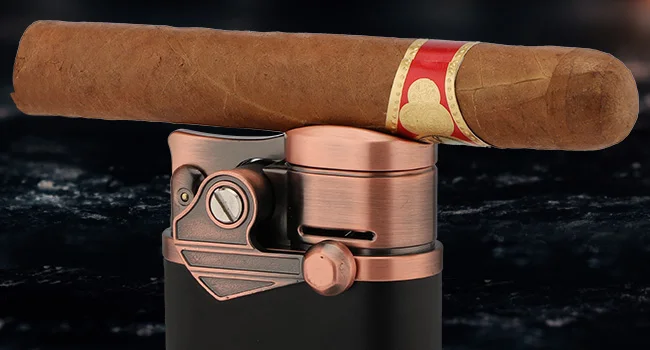 XIFEI Cigar Lighter 4 Jet Flame Torch Lighter with Cigar Holder, Windproof Rocker Arm Butane Lighter Adjustable Flame XIFEI Cigar Lighter 4 Jet Flame Torch Lighter with Cigar Holder, Windproof Rocker Arm Butane Lighter Adjustable Flame