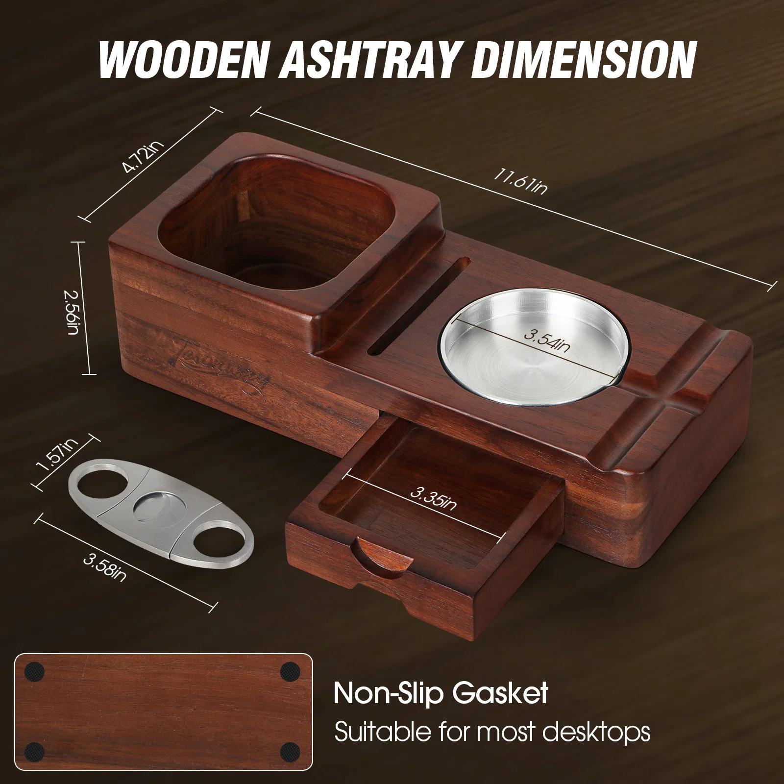Cigar Humidor Cigar Ashtray Set Wooden Cigar Accessories Cigar Cutter Cigar Jar With Hygrometer Humidifier Cigar Gifts for Men Cigar Humidor Cigar Ashtray Set Wooden Cigar Accessories Cigar Cutter Cigar Jar With Hygrometer Humidifier Cigar Gifts for Men
