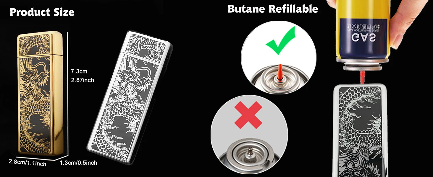 2 Pack Windproof Jet Flame Torch Lighters - Refillable Butane for Cigars 2 Pack Windproof Jet Flame Torch Lighters - Refillable Butane for Cigars