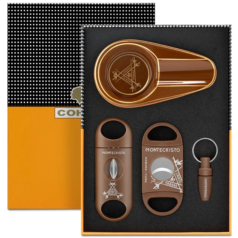 Luxury Cigar Accessories Set - High-Quality Cutting Machine and Ashtray Luxury Cigar Accessories Set - High-Quality Cutting Machine and Ashtray