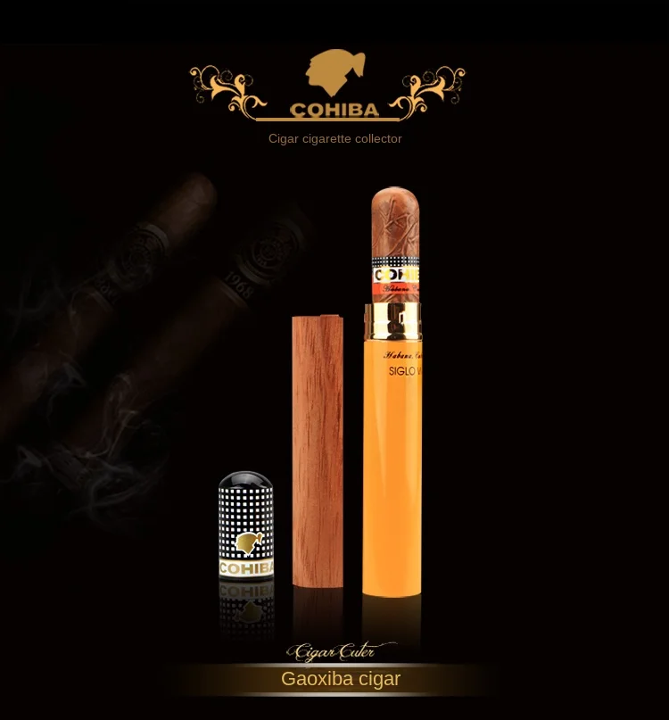 Single Cigar Case - Cedar Wood Lining for Travel and Storage