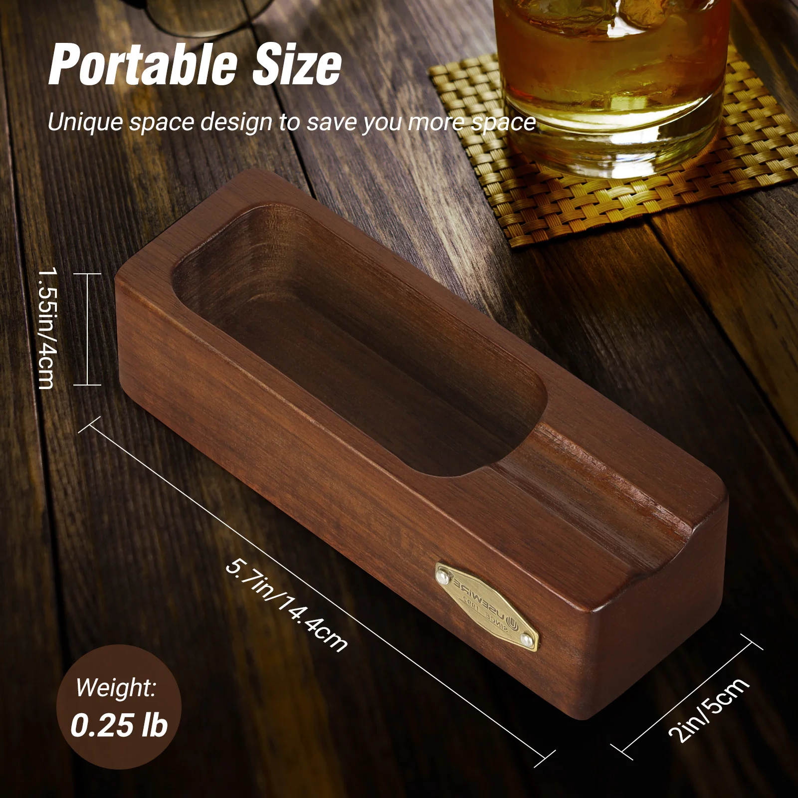 Wooden Cigar Ashtray – Outdoor, Home, Office Decoration, Portable Travel Gift Wooden Cigar Ashtray - Outdoor, Home, Office Decoration, Portable Travel Gift