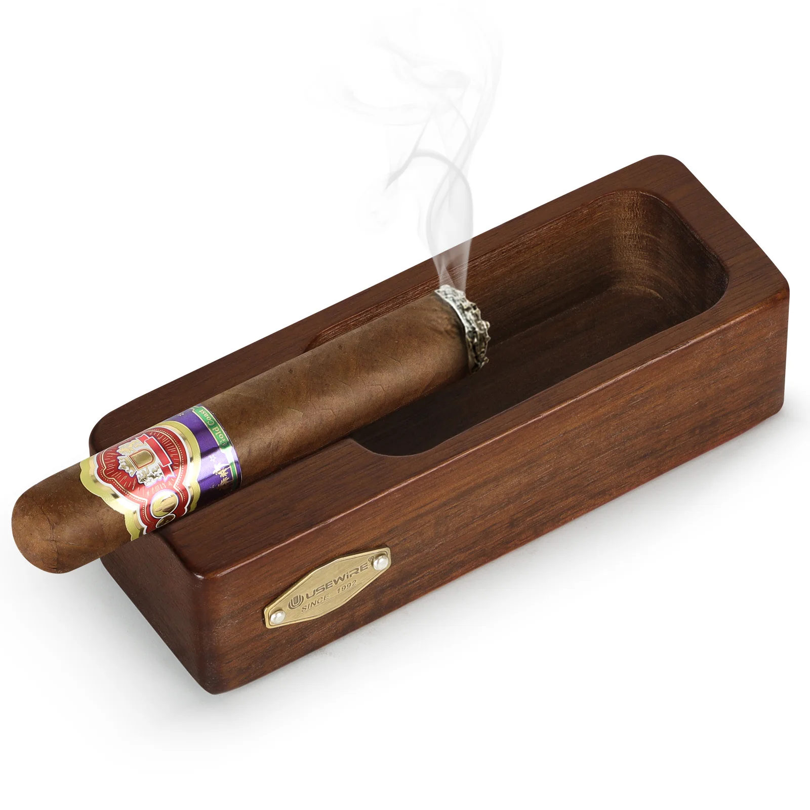 Wooden Cigar Ashtray – Outdoor, Home, Office Decoration, Portable Travel Gift Wooden Cigar Ashtray - Outdoor, Home, Office Decoration, Portable Travel Gift
