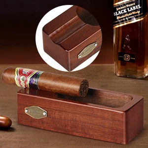 Wooden Cigar Ashtray - Outdoor, Home, Office Decoration, Portable Travel Gift