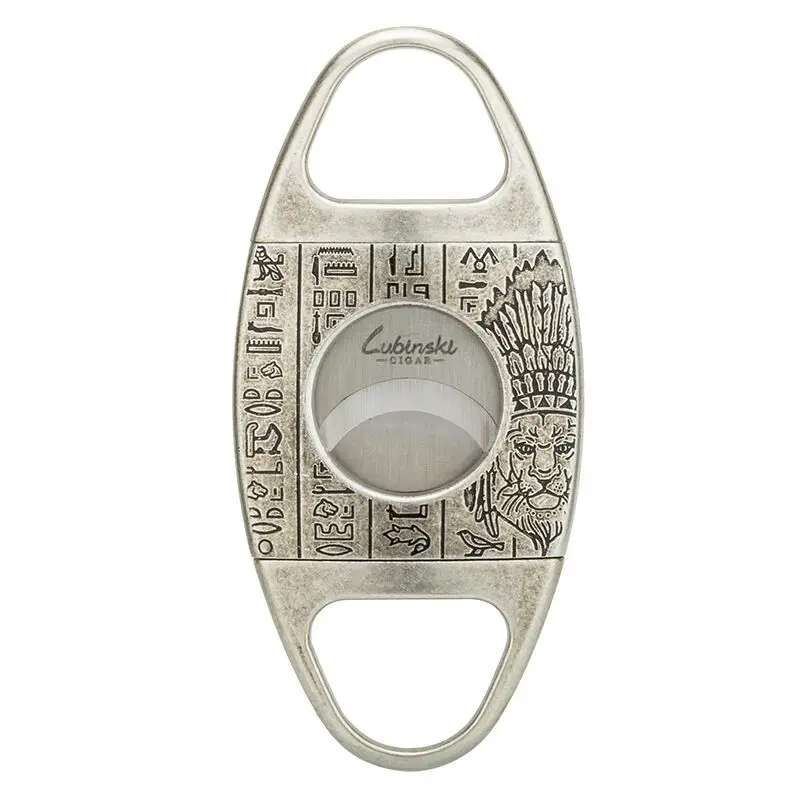 LUBINSKI Zinc Alloy Cigar Cutter - Gold, Double Blades, Gift Box LUBINSKI Zinc Alloy Cigar Cutter - Gold, Double Blades, Gift Box