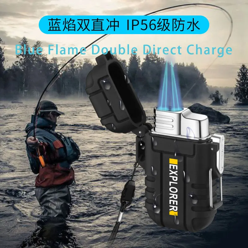 Waterproof Blue Flame Cigar Lighter – Camping Long Term Use Waterproof Blue Flame Cigar Lighter - Camping Long Term Use