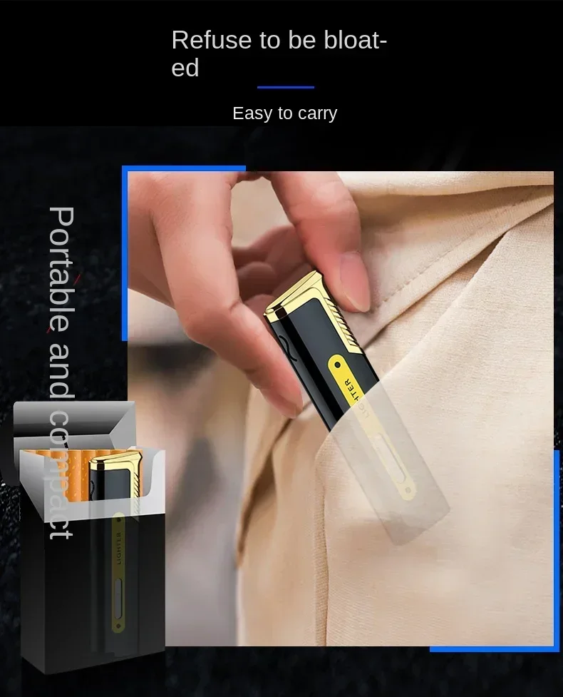 New Mini Portable Metal Windproof Lighter - High-Power Butane New Mini Portable Metal Windproof Lighter - High-Power Butane