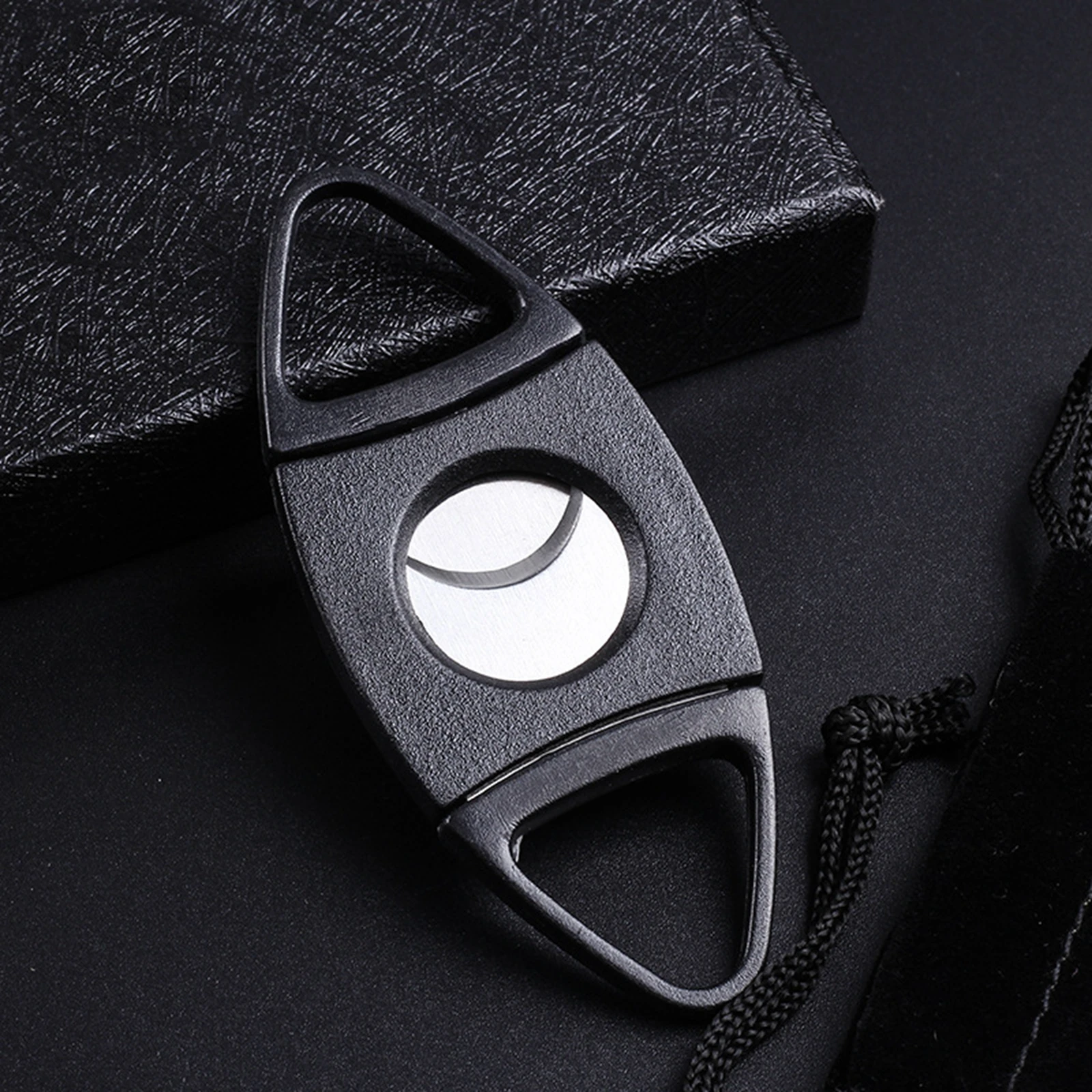 1pc Stainless Steel Cigar Cutter - Black Smoking Accessories 1pc Stainless Steel Cigar Cutter - Black Smoking Accessories