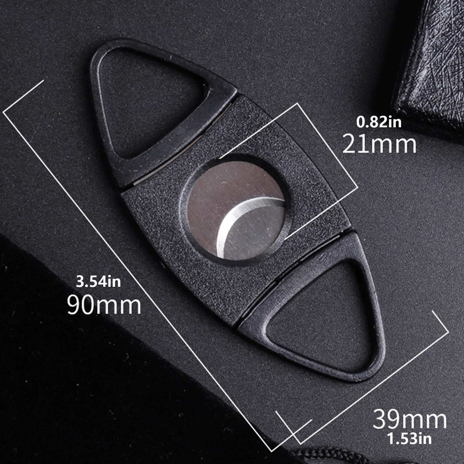 1pc Stainless Steel Cigar Cutter – Black Smoking Accessories 1pc Stainless Steel Cigar Cutter - Black Smoking Accessories