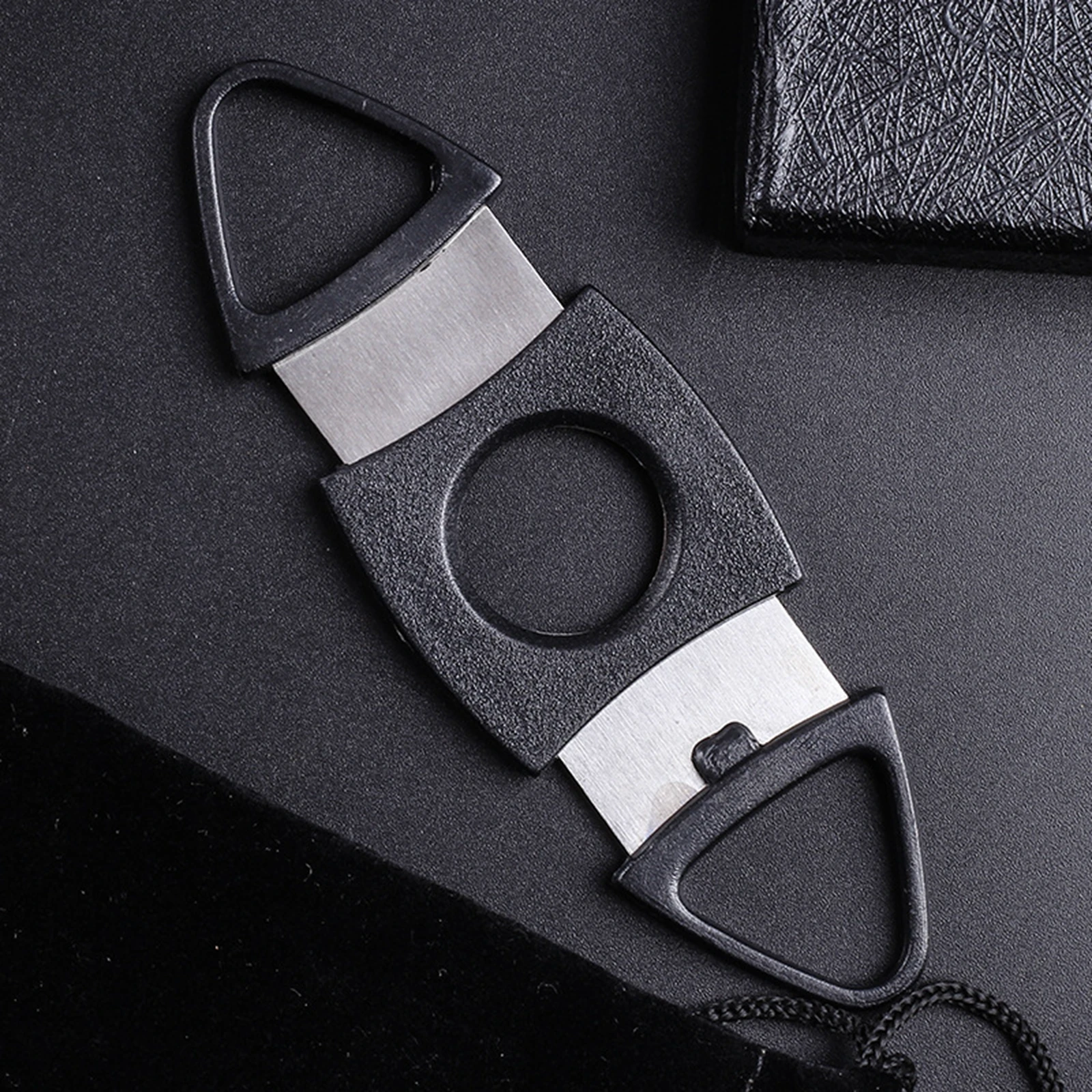 1pc Stainless Steel Cigar Cutter - Black Smoking Accessories 1pc Stainless Steel Cigar Cutter - Black Smoking Accessories