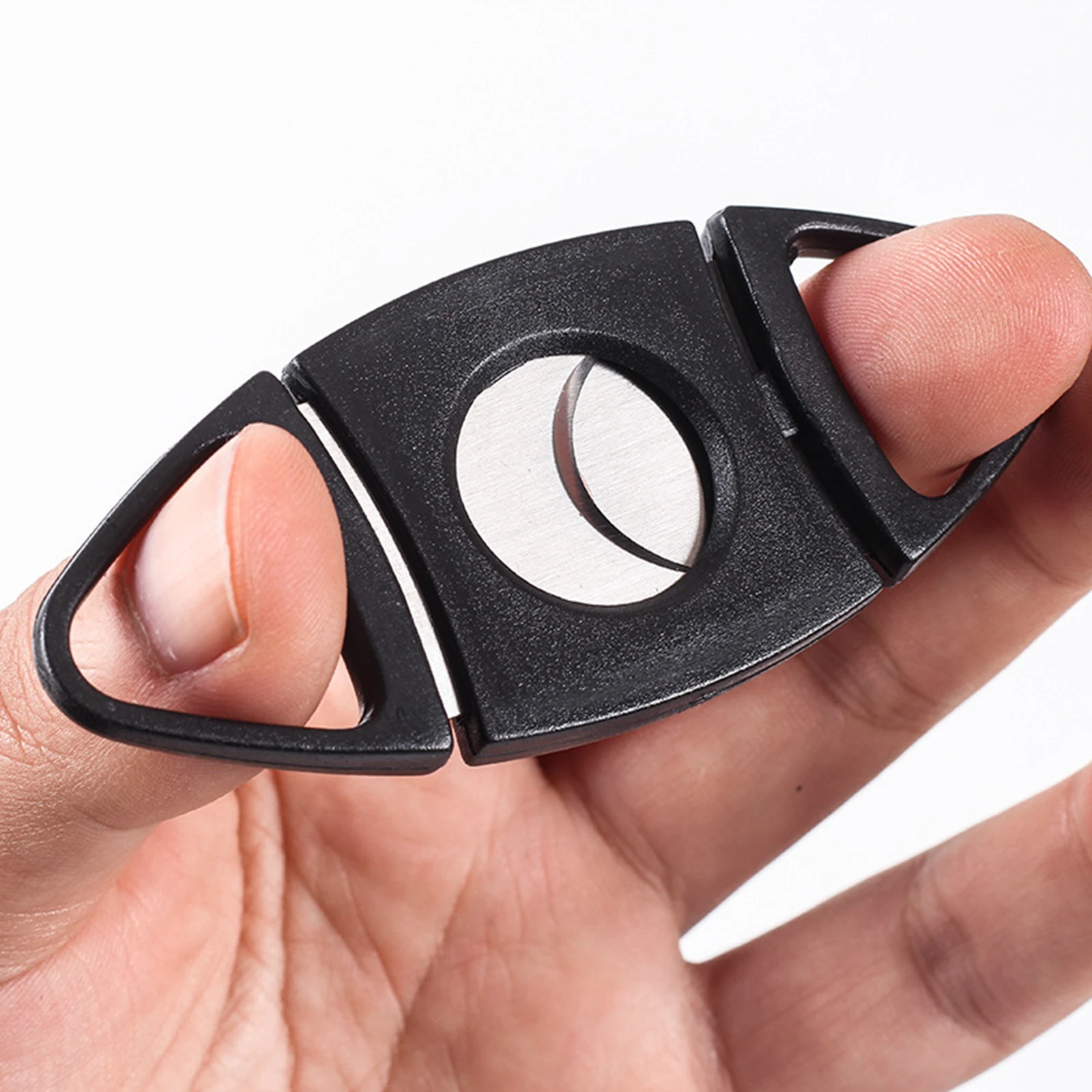 1pc Stainless Steel Cigar Cutter - Black Smoking Accessories 1pc Stainless Steel Cigar Cutter - Black Smoking Accessories