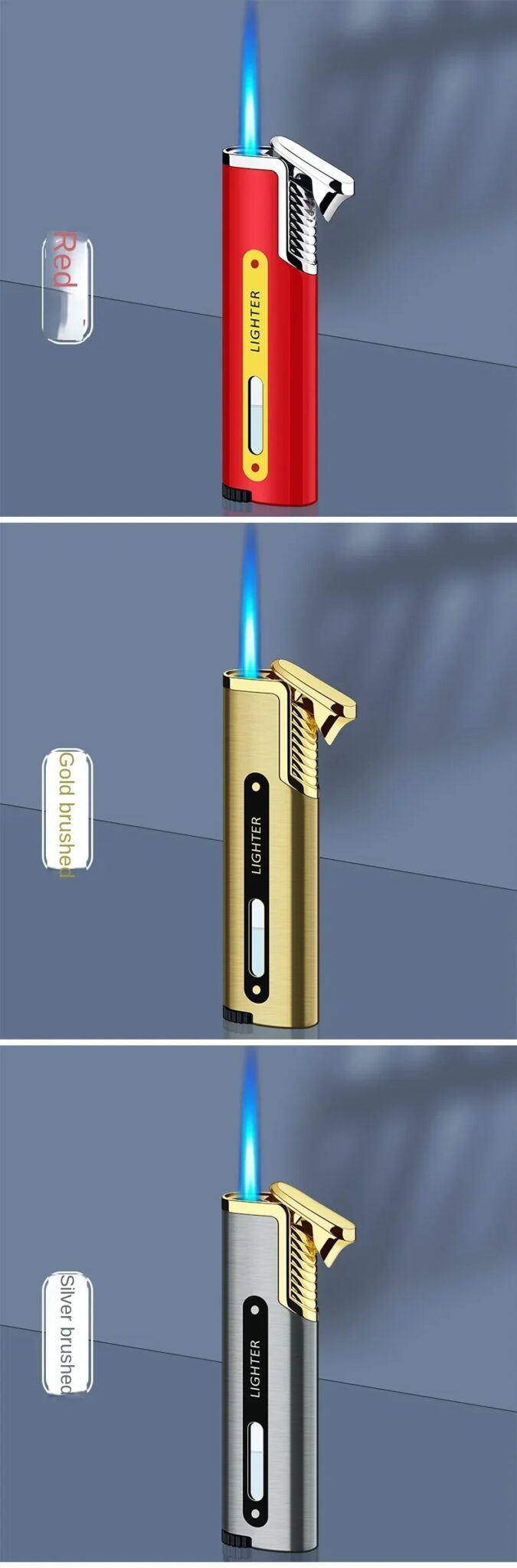 New Mini Portable Metal Windproof Lighter - High-power Butane Gift