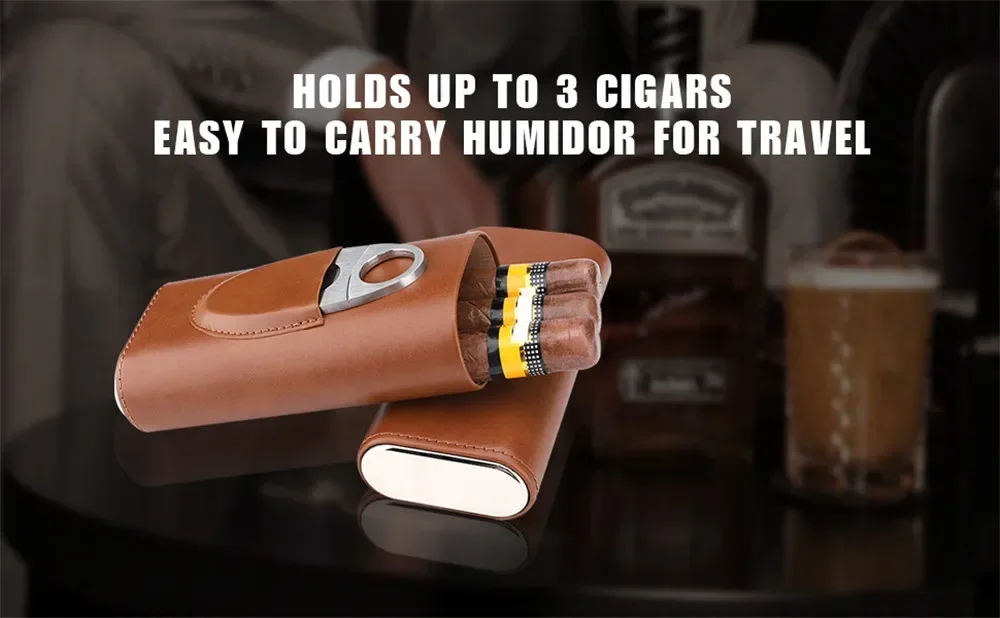 Nordic Gift Portable Moisturizing Cigar Accessories - Elegant Leather Design Nordic Gift Portable Moisturizing Cigar Accessories - Elegant Leather Design