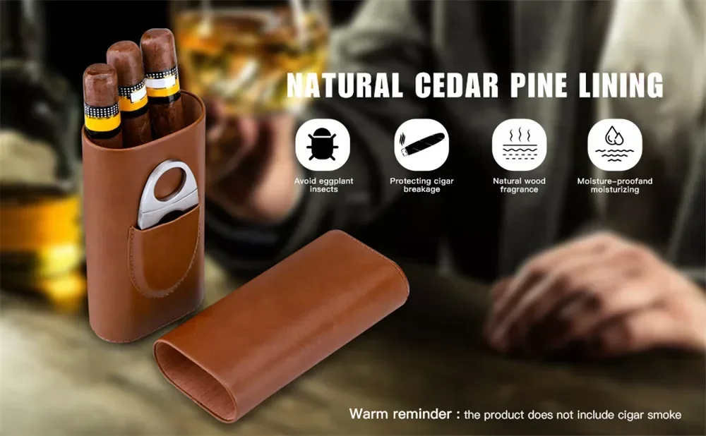 Nordic Gift Portable Moisturizing Cigar Accessories - Elegant Leather Design Nordic Gift Portable Moisturizing Cigar Accessories - Elegant Leather Design