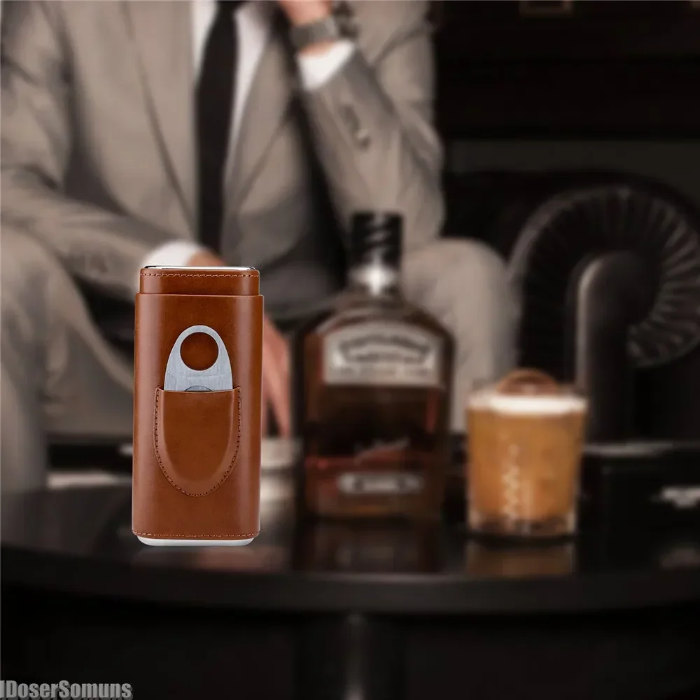 Nordic Gift Portable Moisturizing Cigar Accessories – Elegant Leather Design Nordic Gift Portable Moisturizing Cigar Accessories - Elegant Leather Design